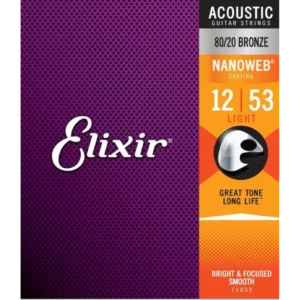 ELIXIR 12-53 NANOWEB BR, žice za akustičnu gitaru - prednja