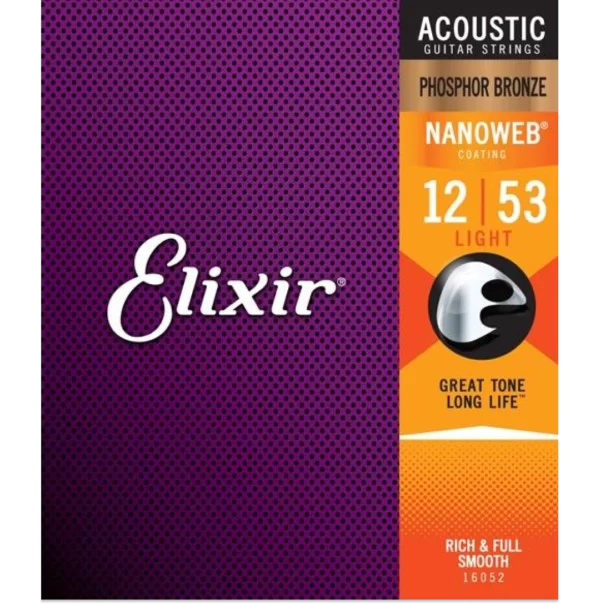 ELIXIR 12-53 NANOWEB PBR, žice za akustičnu gitaru - prednja