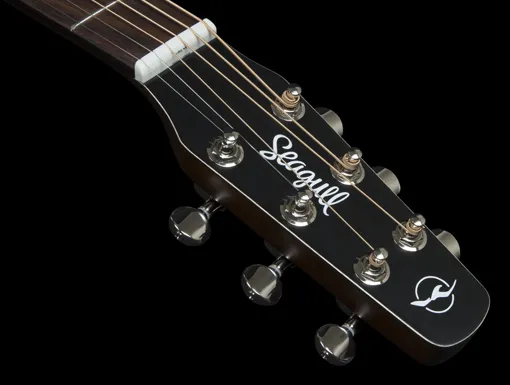 SEAGULL S6 CLASSIC BLACK A/E, elektro-akustična gitara - headstock