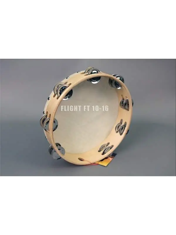 FLIGHT FT 10-16, tamburin 10" (25 cm) s opnom, 16 zvončića - uspravno stražnja strana