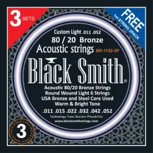 BLACKSMITH BR-1152-3P, žice za akustičnu gitaru, 3-paket