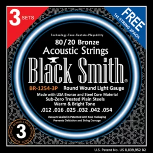 BLACKSMITH BR-1254-3P, žice za akustičnu gitaru, 3-paket