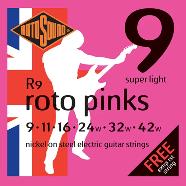 ROTOSOUND EL R9 PINK 009-042 EL, žice za električnu gitaru