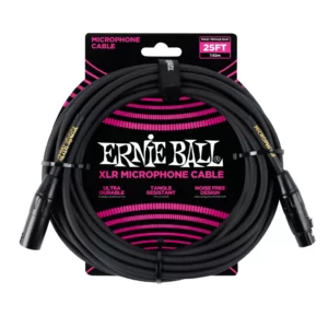 ERNIE BALL 6073 Black, mikrofonski kabel 7_5m - prednja