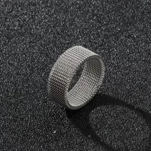 RNR Chain Mail Silver, prsten od nehrđajućeg čelika - Music Wheel