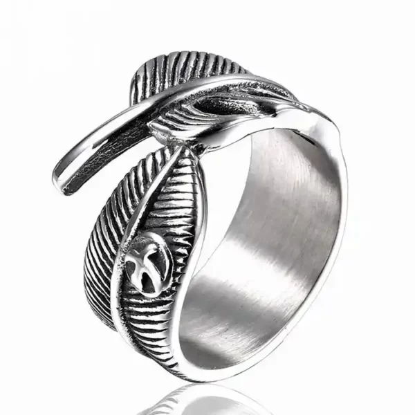 RNR Feather, prsten od nehrđajućeg čelika - Music Wheel