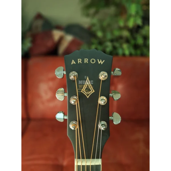 ARROW Gold Abyss Black Auditorium, akustična gitara - headstock