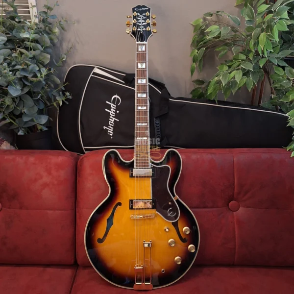 EPIPHONE Sheraton Vintage Sunburst, električna gitara + premium torba slika