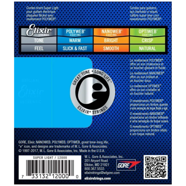 ELIXIR Polyweb 10-46 12050, žice za električnu gitaru - pozadina
