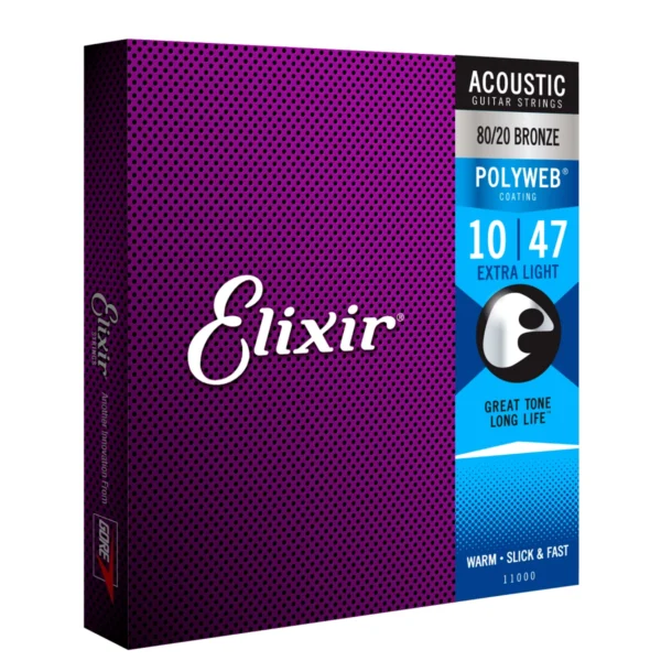 ELIXIR Polyweb 10-47 BR 11000, žice za akustičnu gitaru - rotirano