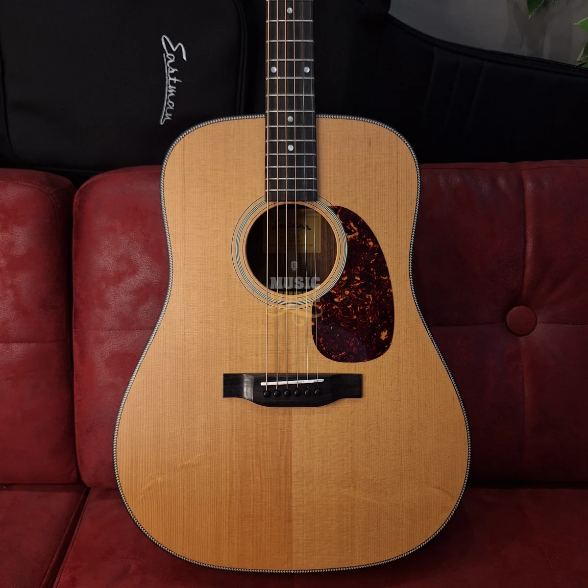 EASTMAN E3DE, elektro-akustična gitara + torba - prednja ploča slika