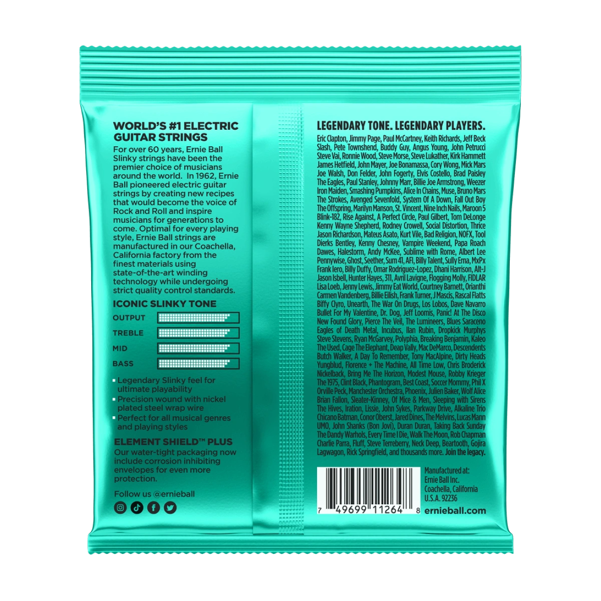 ERNIE BALL 2626 Not Even Slinky 12-56, žice za električnu gitaru - pozadina