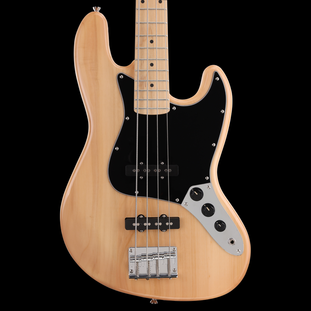 ARROW Louisiana 4 Bass Natural Maple/Black, bas gitara - close up