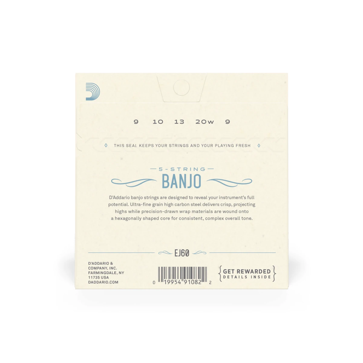 DADDARIO EJ60 Banjo Nickel WND Light 09-20, žice za banjo - pozadina