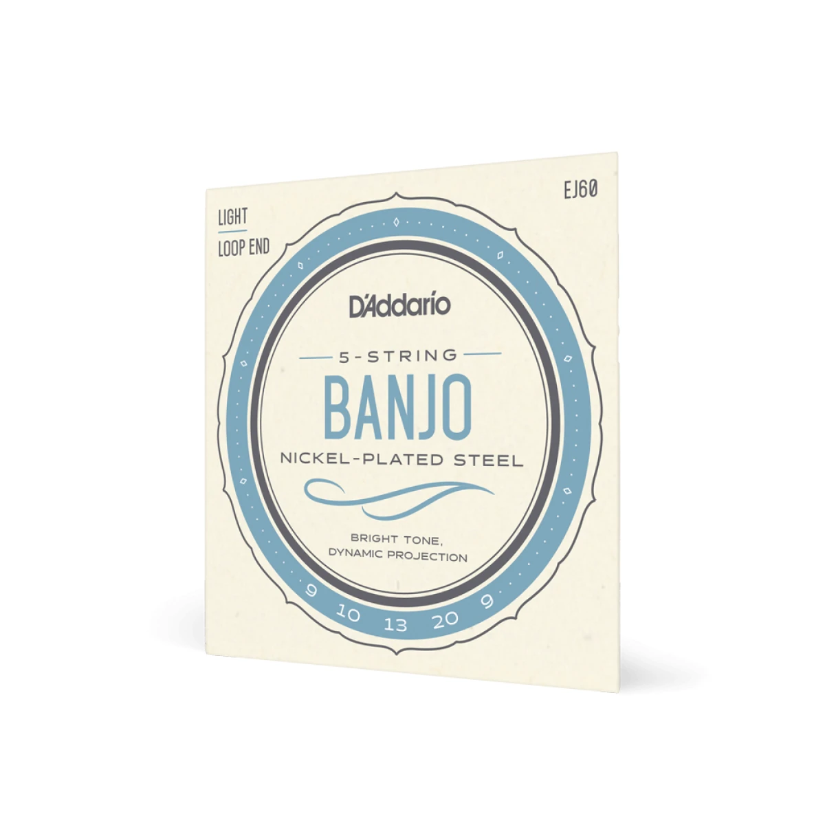 DADDARIO EJ60 Banjo Nickel WND Light 09-20, žice za banjo - sa strane
