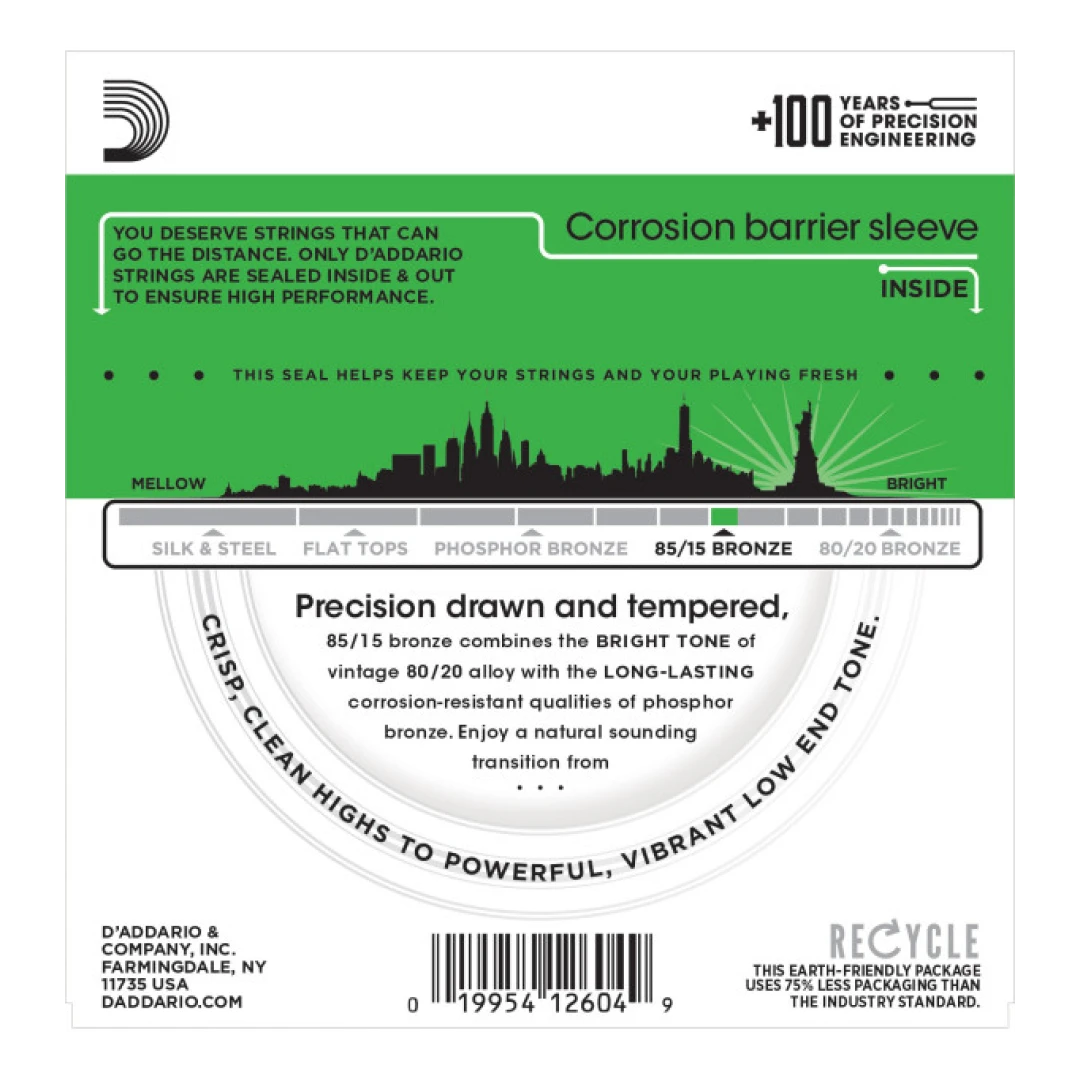DADDARIO EZ890 Bronze 09-45, žice za akustičnu gitaru - pozadina