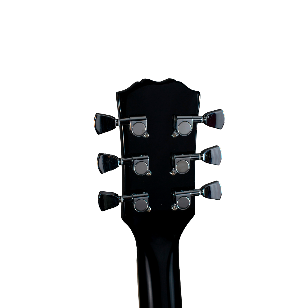 ARROW Riffster LP 22 Abyss Black Rosewood/White LTD, električna gitara - headstock iza