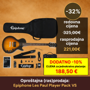 EPIPHONE Les Paul Player Pack Vintage Sunburst, električni komplet (B-stock)